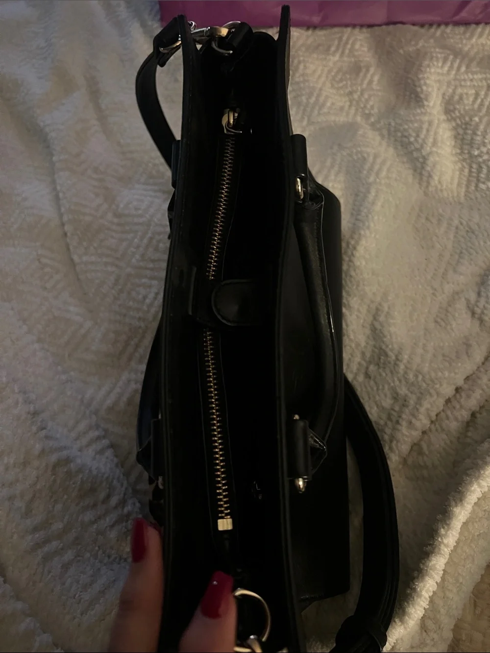 kate spade leopard print satchel in black and brown